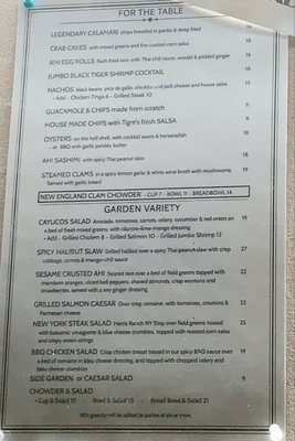 Menu photo 8 Schooners Cayucos, CA