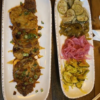 Old City Barbeque - Fried green tomatoes and pickled veggies plate - Barbeque Near Me - Williamsburg, Virginia Old City Barbeque - Fried green tomatoes and pickled veggies plate - Barbeque Near Me - Williamsburg, Virginia