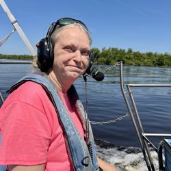 Alligator Kingdom Airboat Rides - My sister enjoying Florida retirement life!