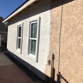 Godoy Plastering - Matching texture and foam trim installation for addition - Stucco Services Near Me - Freedom, California