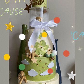 Cakes By Jess - a three tiered cake with teddy bears - Bakeries Near Me Cakes By Jess - a three tiered cake with teddy bears - Bakeries Near Me