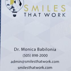 Smiles That Work - Business card and logo for the practice.