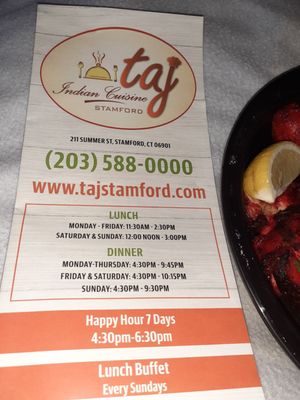 Menu photo 3 Taj Indian Cuisine Stamford, CT Menu photo 3 Taj Indian Cuisine Stamford, CT