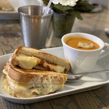 The BiG Cafe - 4 cheese grilled cheese and tomato basil soup, with fresh squeezed lemonade. So tasty! - Cafes Near Me - Georgetown, Texas The BiG Cafe - 4 cheese grilled cheese and tomato basil soup, with fresh squeezed lemonade. So tasty! - Cafes Near Me - Georgetown, Texas
