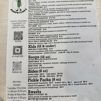 Dilly's Sandwiches - Menu - Sandwiches Near Me - Long Beach, California Dilly's Sandwiches - Menu - Sandwiches Near Me - Long Beach, California