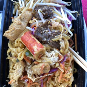 Cyclo Noodles - Disappointing Pad Thai today. Very dry and no flavor. Paid extra for meat & seafood toppings but that was disappointing too - Cambodian Near Me - Long Beach, California