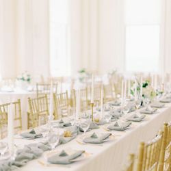 Cannon Catering - Gold and Silver Tablescape