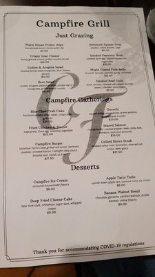 Menu photo 4 Campfire Adirondack Grill Saranac Lake, NY Menu photo 4 Campfire Adirondack Grill Saranac Lake, NY
