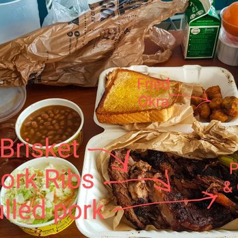 Dickey's Barbecue Pit - 3 meat plate - Barbeque Near Me - Sacramento, California Dickey's Barbecue Pit - 3 meat plate - Barbeque Near Me - Sacramento, California