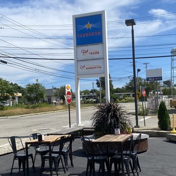 Taquerio - Outdoor seating + their sign - Tacos Near Me - Mystic, Connecticut Taquerio - Outdoor seating + their sign - Tacos Near Me - Mystic, Connecticut