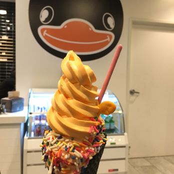 The Pond - Big Duck wants my orange cream/Thai tea char cone - Ice Cream & Frozen Yogurt Near Me - Arcadia, California The Pond - Big Duck wants my orange cream/Thai tea char cone - Ice Cream & Frozen Yogurt Near Me - Arcadia, California