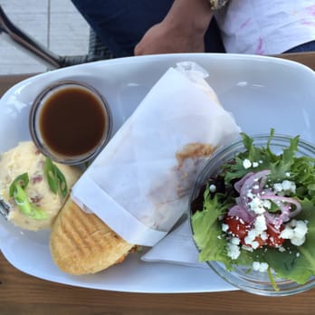 State & Main Kitchen And Bar - Saigon Sub (roasted chicken in hoisin peanut sauce) with jalapeño mashed potatoes on the side. - Bars Near Me - Hamilton, Ontario