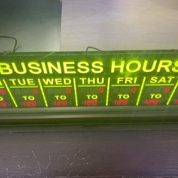 Sikdorak III - Business Hours sign is hard to see. Apparently hard to read too. - Korean Near Me - Aiea, Hawaii Sikdorak III - Business Hours sign is hard to see. Apparently hard to read too. - Korean Near Me - Aiea, Hawaii