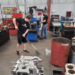 Automotive Machine & Supply - Sweeping up the shavings after a busy day