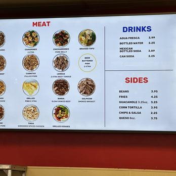 Que Onda Tacobar - Menu - Tacos Near Me - Vacaville, California