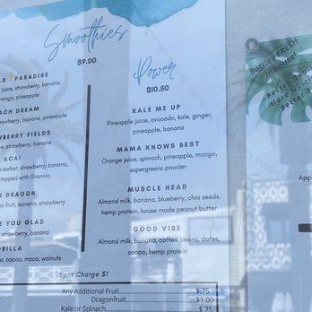 Good Sol - menu - Juice Bars & Smoothies Near Me - Hermosa Beach, California