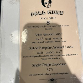 Boon Boona Coffee - Fall menu - Coffee Roasteries Near Me - Renton, Washington