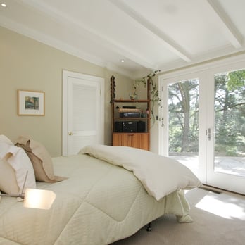 Cerulean Construction - Bedroom cosmetic remodel, new crown moulding, exposed beams, french patio doors. - General Contractors Near Me - Oakland, California Cerulean Construction - Bedroom cosmetic remodel, new crown moulding, exposed beams, french patio doors. - General Contractors Near Me - Oakland, California
