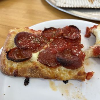 Zeppo's Pizza - Spicy Pepperoni Grandma Pie from Zeppos. Yum! - Pizza Near Me - Bakersfield, California Zeppo's Pizza - Spicy Pepperoni Grandma Pie from Zeppos. Yum! - Pizza Near Me - Bakersfield, California