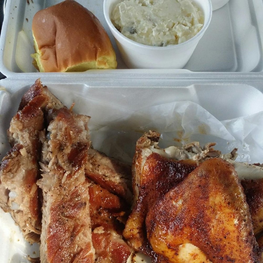 Rochelle's Bar None BBQ - 2 Meat Combination Dinner (Ribs & chicken w/ potatoe salad & mac n cheese) - Barbeque Near Me - Hurricane Mills, Tennessee Rochelle's Bar None BBQ - 2 Meat Combination Dinner (Ribs & chicken w/ potatoe salad & mac n cheese) - Barbeque Near Me - Hurricane Mills, Tennessee