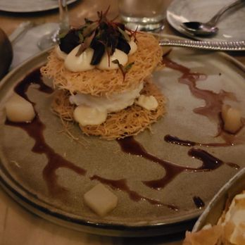 LÝRA - Napoleon with fig ice cream - Greek Near Me - Chicago, Illinois LÝRA - Napoleon with fig ice cream - Greek Near Me - Chicago, Illinois