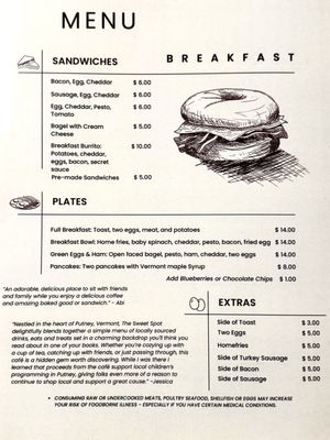 Menu photo 2 The Sweet Spot Cafe Putney, VT