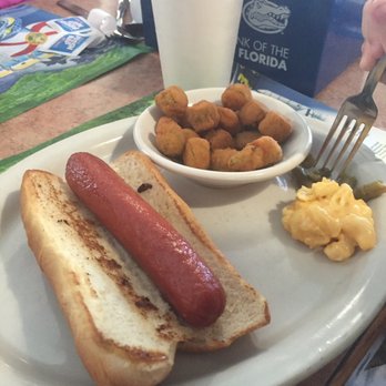 Bett's Big T - Hot dog, okra and Mac and cheese - American Near Me - Chiefland, Florida Bett's Big T - Hot dog, okra and Mac and cheese - American Near Me - Chiefland, Florida