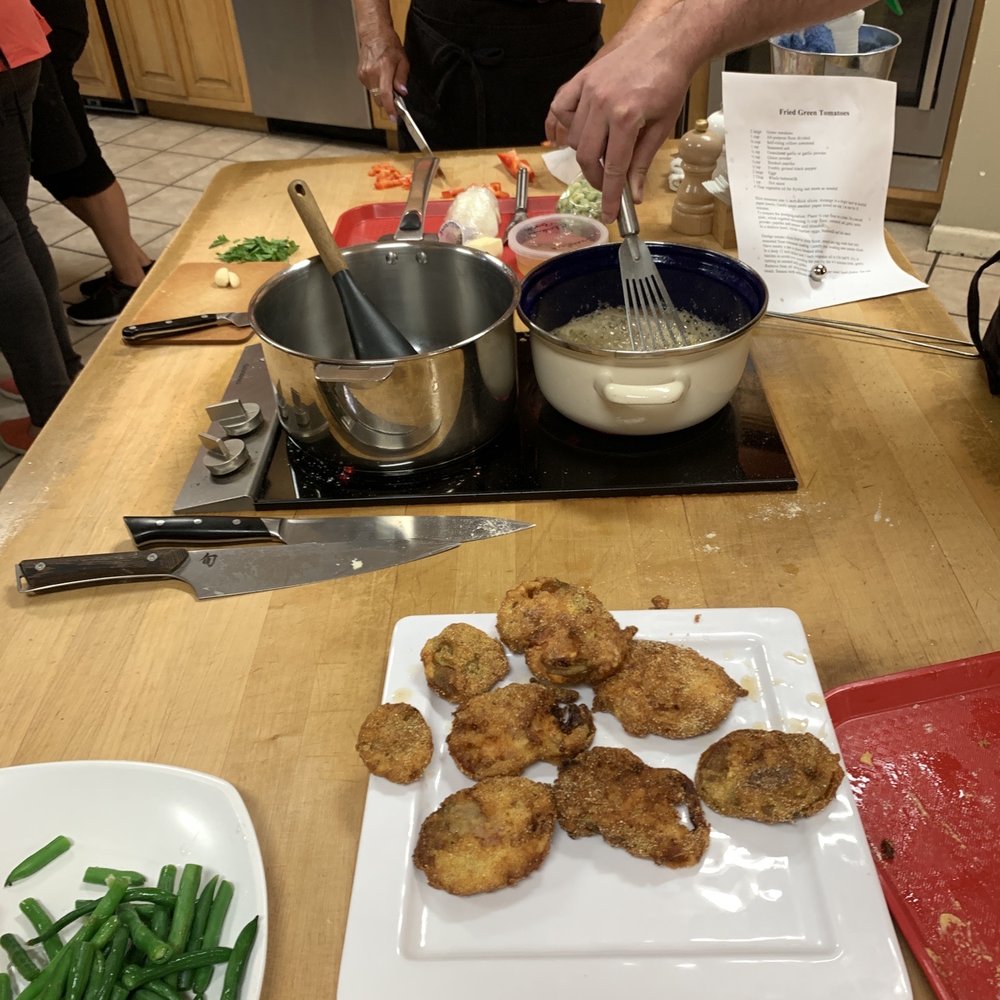 Nothing To It Culinary Center - Cooking the tomatoes and succotash - Cooking Schools Near Me - Reno, Nevada