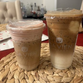 Da Vien Coffee - Strawberry cream oat latte and banana latte - Coffee & Tea Near Me - Rosemead, California Da Vien Coffee - Strawberry cream oat latte and banana latte - Coffee & Tea Near Me - Rosemead, California