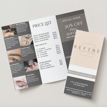 Refine Beauty Studio - Brochure - Permanent Makeup Near Me - Prosper, Texas Refine Beauty Studio - Brochure - Permanent Makeup Near Me - Prosper, Texas