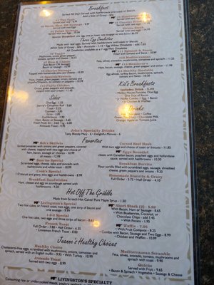 Menu photo 2 Livingston's Diner Wichita, KS