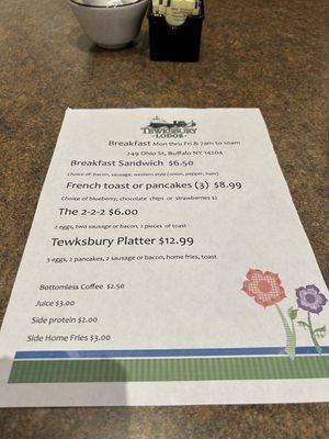 Menu photo 1 The Tewksbury Lodge Buffalo, NY