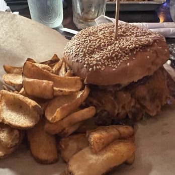 Tin Plate - The trust me burger.  Was incredible. - Cocktail Bars Near Me - Social Circle, Georgia