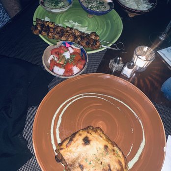 Olivia - Chicken kabobs and Greek lasagna with beef and eggplant! Delicious! - Mediterranean Near Me - Isla Mujeres, ROO