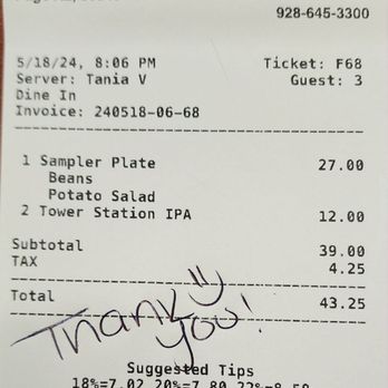 Big John's Texas BBQ - Sales tax is more than the city taxes. - Barbeque Near Me - Page, Arizona