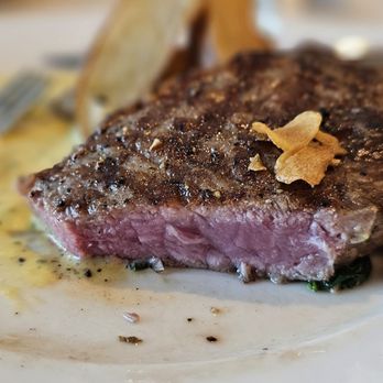 Luminae - Grilled New York steak with Bernet sauce, sauteed spinach, and Parmesan wedge potatoes. - Desserts Near Me - Fort Lauderdale, Florida Luminae - Grilled New York steak with Bernet sauce, sauteed spinach, and Parmesan wedge potatoes. - Desserts Near Me - Fort Lauderdale, Florida
