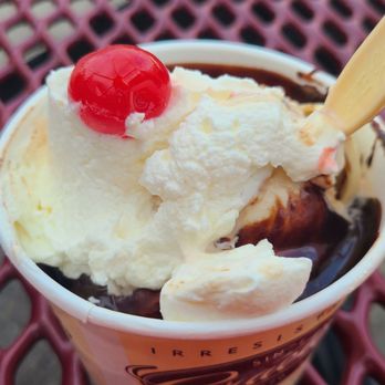 Graeter's Ice Cream - A scrumptious Brownie Sundae with salted caramel ice cream. - Desserts Near Me - Indianapolis, Indiana