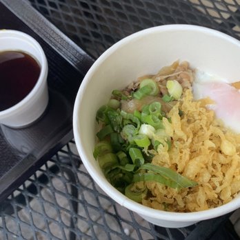 Marugame Udon - Nikutama udon to go, with sauce served separately - Japanese Near Me - Honolulu, Hawaii Marugame Udon - Nikutama udon to go, with sauce served separately - Japanese Near Me - Honolulu, Hawaii