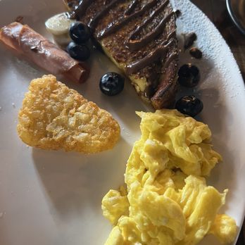 Cabra Tostá - My wife and i spilt their Sweet and Salty - 3 eggs any style, French toast, hash browns, fruits, bacon & ham. - Sandwiches Near Me - Mayaguez, Puerto Rico Cabra Tostá - My wife and i spilt their Sweet and Salty - 3 eggs any style, French toast, hash browns, fruits, bacon & ham. - Sandwiches Near Me - Mayaguez, Puerto Rico