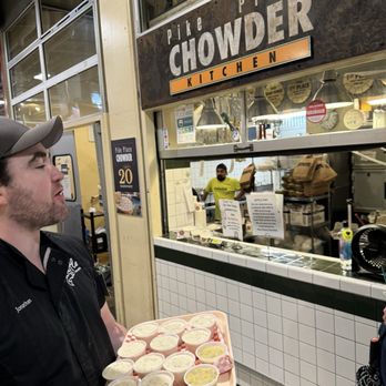 Eat Seattle Tours - Clam chowder and 2 vegetarian ones as a choice for us non-fish eaters - Food Tours Near Me - Seattle, Washington