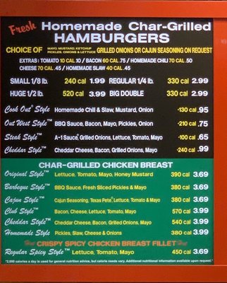 Menu photo 4 Cook Out Mechanicsville, VA