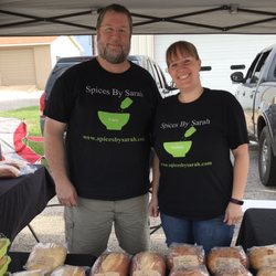 Spices By Sarah - Dad (Gary) and I (Nichole) out at the Lindale Farmers Market