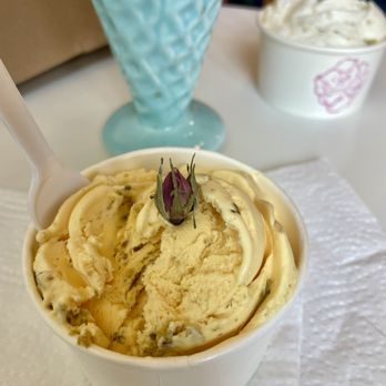 Kinrose Creamery - Saffron rose pistachios - Ice Cream & Frozen Yogurt Near Me - Pasadena, California Kinrose Creamery - Saffron rose pistachios - Ice Cream & Frozen Yogurt Near Me - Pasadena, California