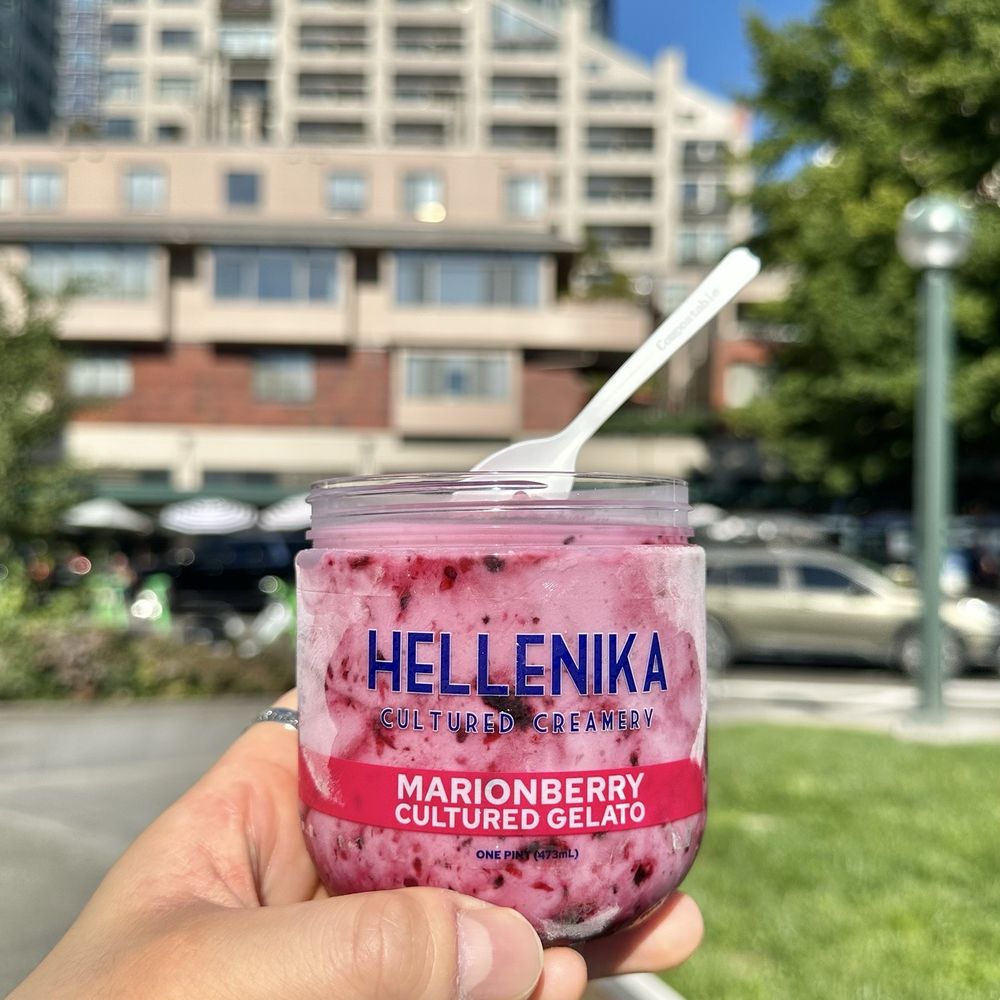 Hellenika Cultured Creamery - Marionberry Pint - Ice Cream & Frozen Yogurt Near Me - Seattle, Washington