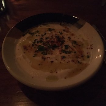 Pinch Kitchen - Cauliflower soup almost invisible in the dark - New American Near Me - Miami, Florida Pinch Kitchen - Cauliflower soup almost invisible in the dark - New American Near Me - Miami, Florida