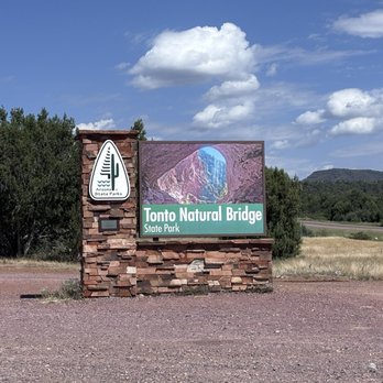 Tonto Natural Bridge State Park - Sign - Hiking Near Me - Pine, Arizona Tonto Natural Bridge State Park - Sign - Hiking Near Me - Pine, Arizona