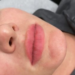 Healed lip blushing