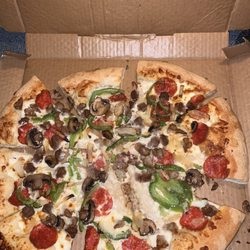 Pizza Hut - Look like he fell on it. Flattened crushed.