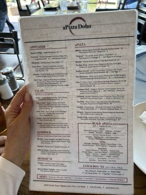Menu photo 1 Apizza Doho Dana Point, CA