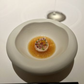 Addison - Kanpachi Sashimi, Preserved Pears, Pichuberry -Ponzu - New American Near Me - San Diego, California